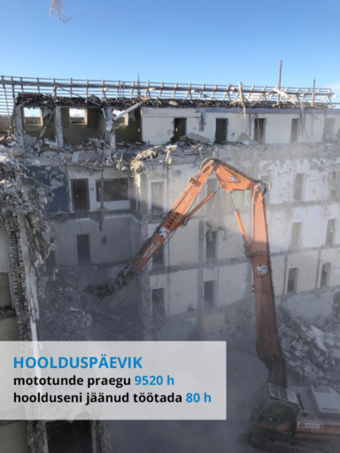 aspen metrotec doosan lammutustööd hoolduspäevik mototunnid