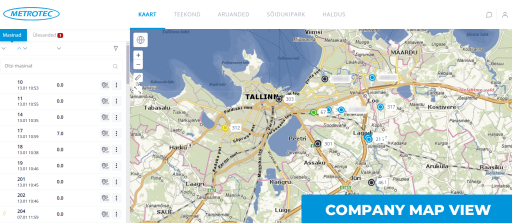 metrotec rudus map view